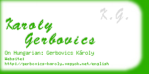 karoly gerbovics business card